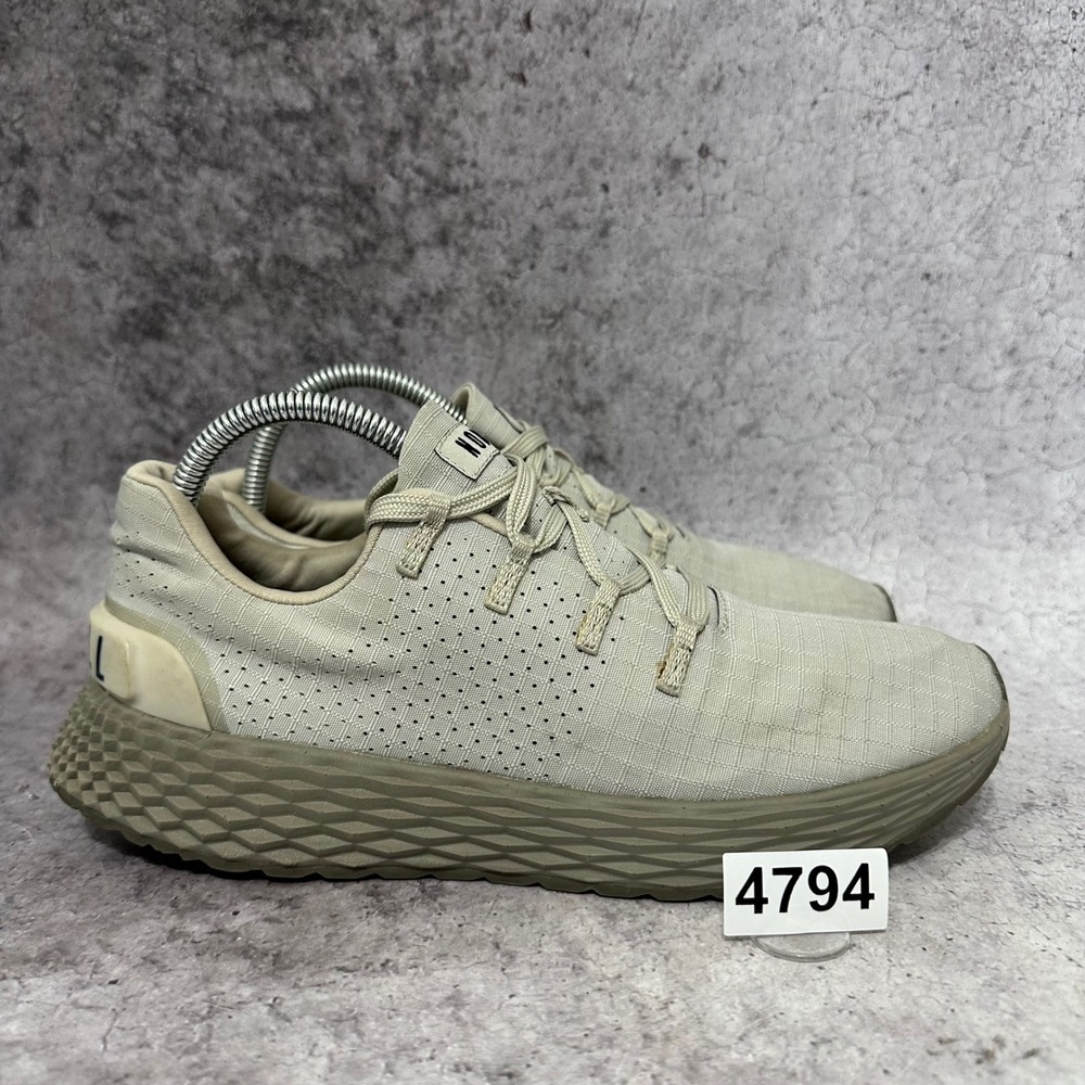NOBULL Allday 365 Sneakers Womens 8.5 Beige Tan Training Shoes Mesh Low Top